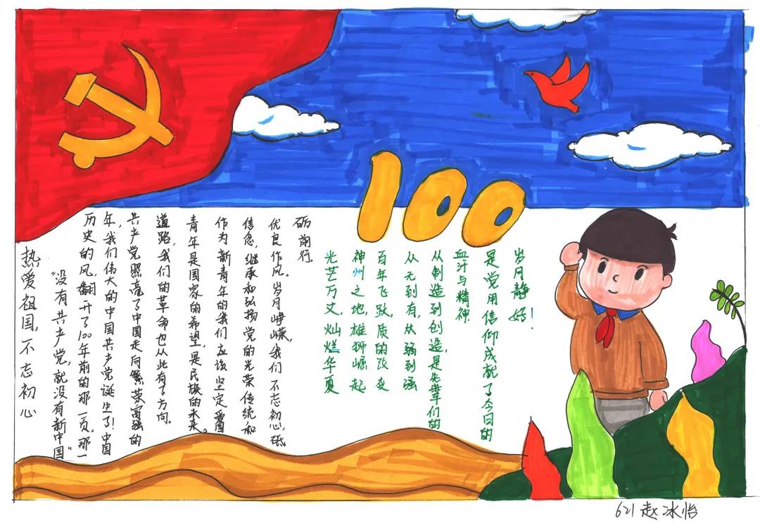 建党100年手抄报文字图片
